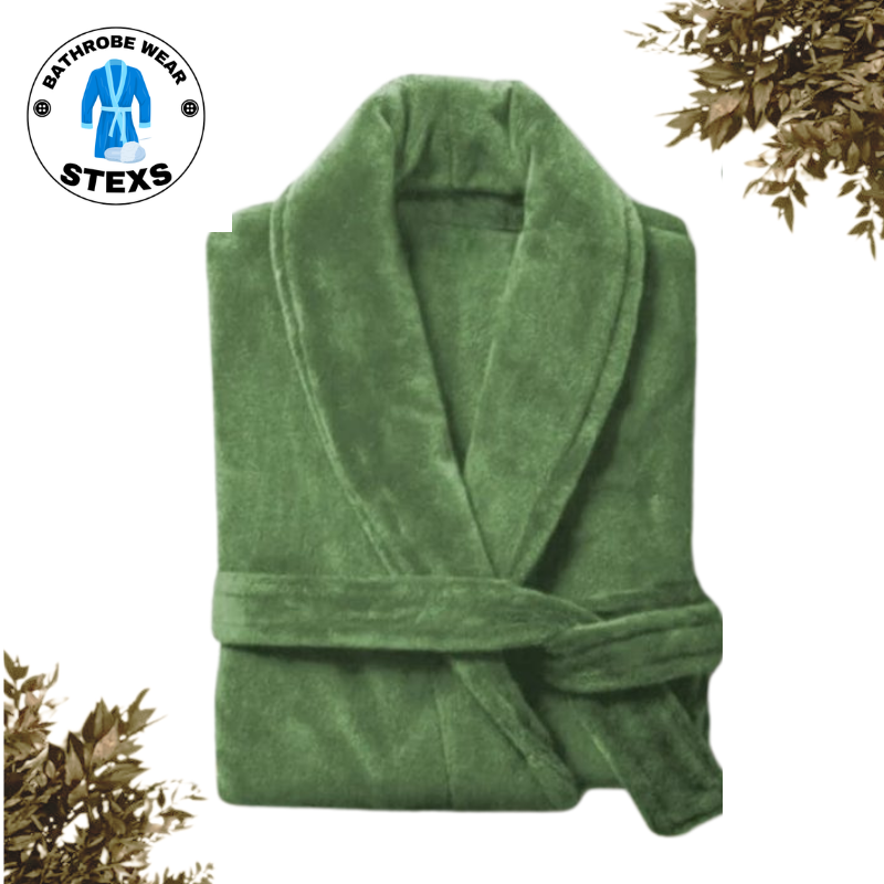 Velour Bathrobe - Green