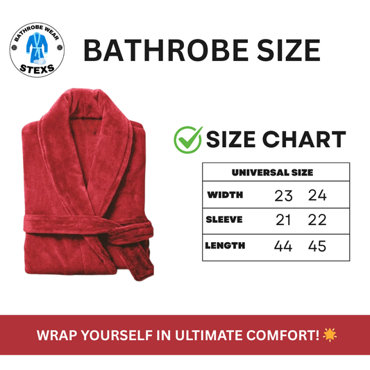 Velour Bathrobe - Red