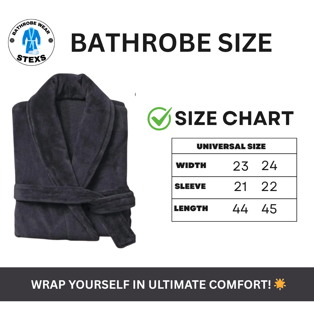Velour Bathrobe - Black