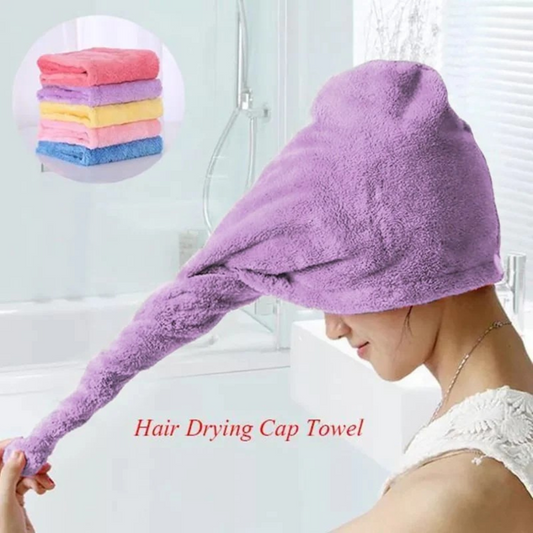 Hair Drying Turban Towel - TURBIE CAP - Purple