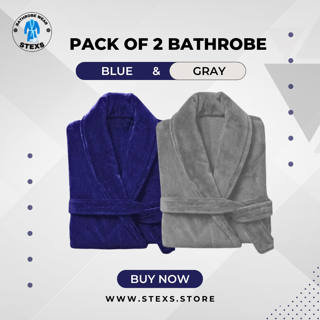 Pack of 2 - Velour Bathrobes