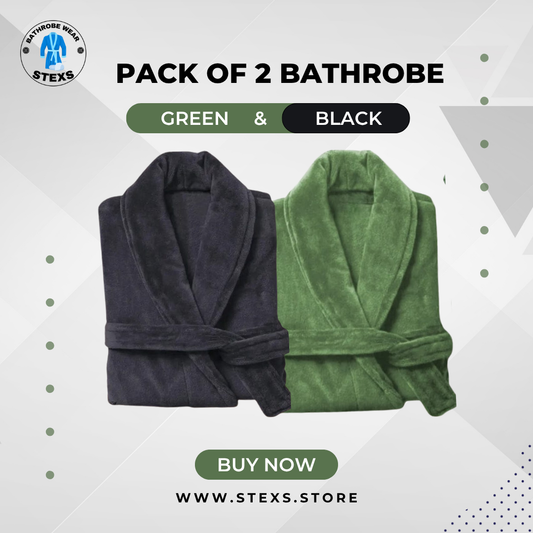Pack of 2 - Velour Bathrobes