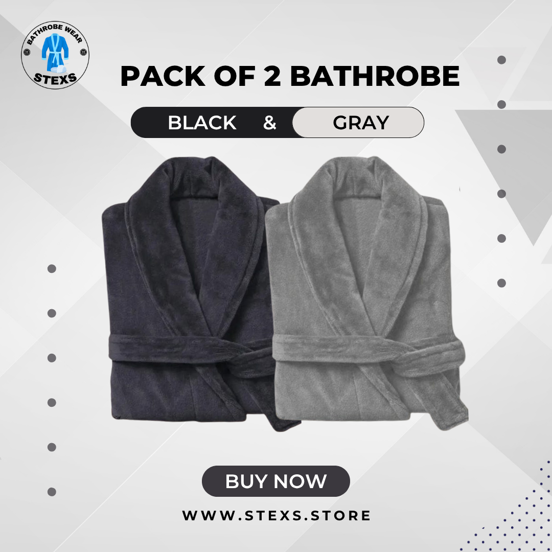 Pack of 2 - Velour Bathrobes