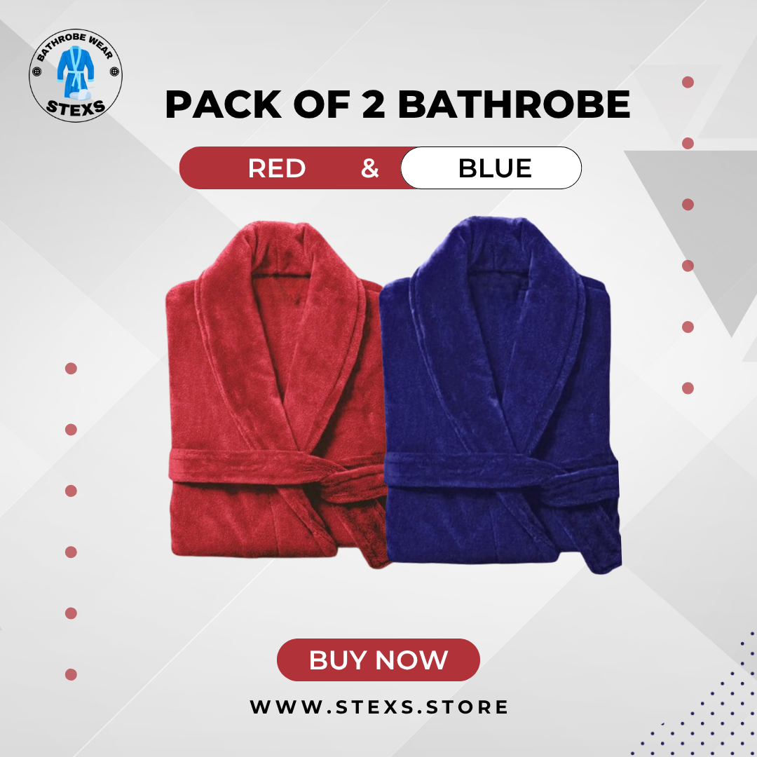 Pack of 2 - Velour Bathrobes