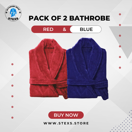 Pack of 2 - Velour Bathrobes
