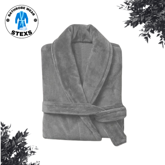 Velour Bathrobe - Gray