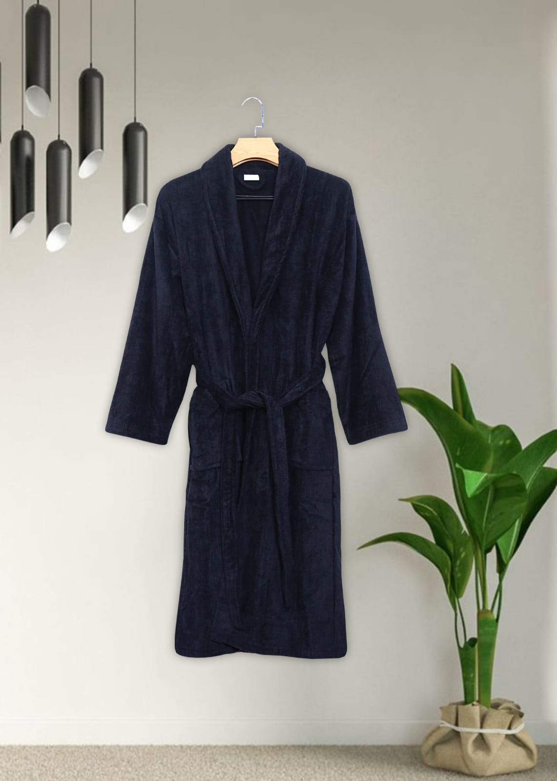 Premium Fluffy Bathrobe Black